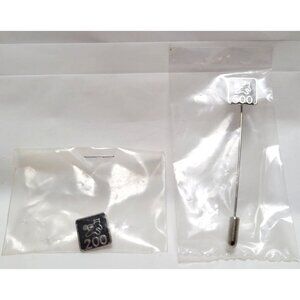 Vintage Brunswick Silver Bowling 200 Game Pin 500 Series Achievement Stick Pin